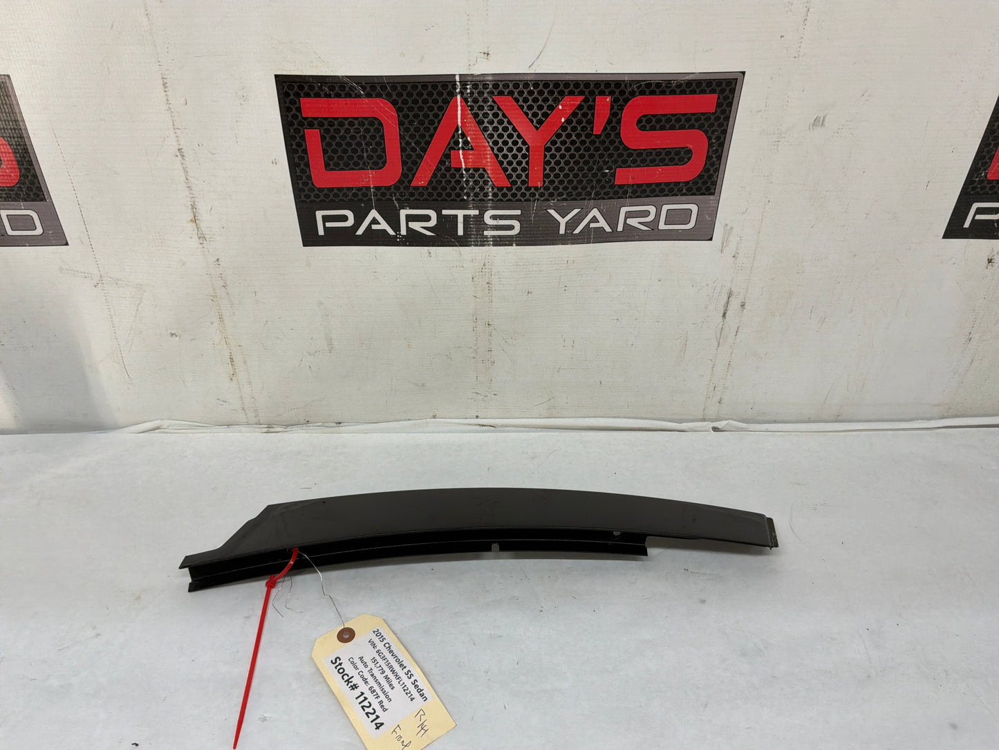 2015 Chevy SS Sedan Rear RH Passenger Door Front Pillar Post Trim Black OEM