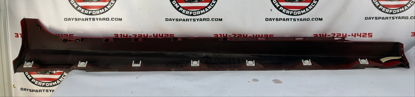 2008 Pontiac G8 GT LH Driver Rocker Molding Side Skirt Panel Trim Red OEM
