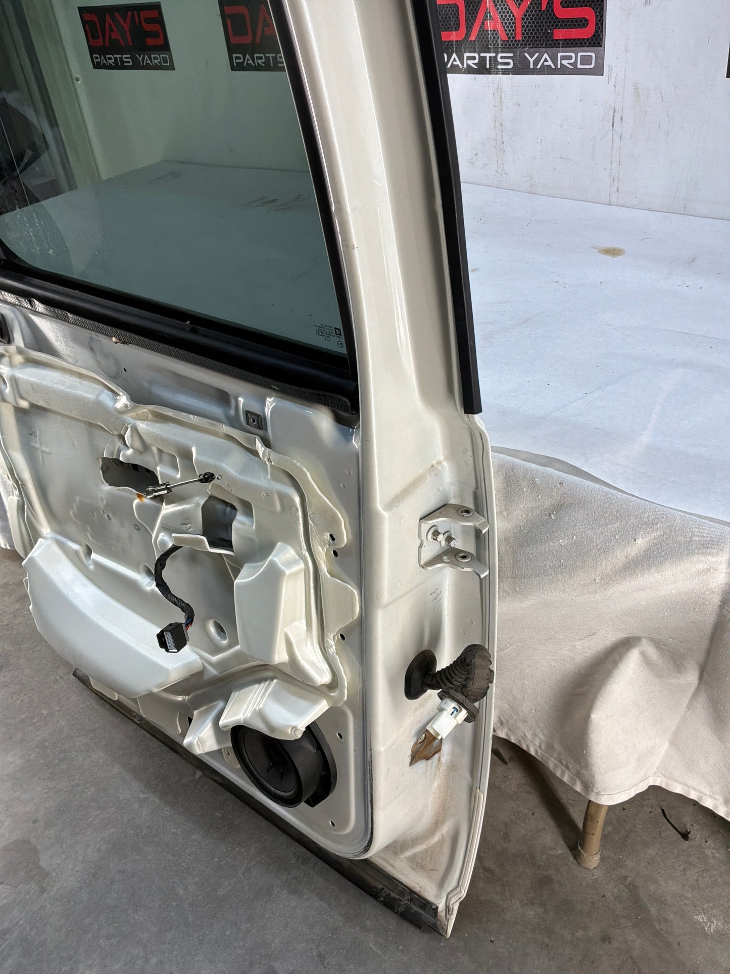 2012 Chevy Avalanche LH Driver Rear Exterior Door White Assembly OEM