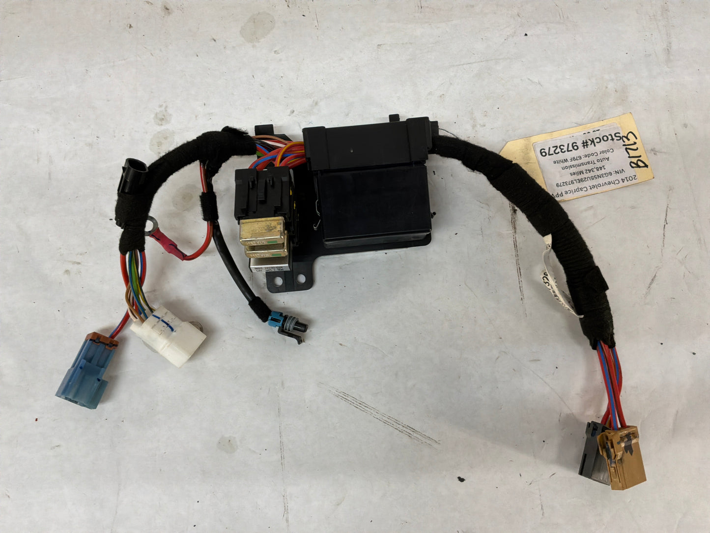 2014 Chevy Caprice PPV Rear Interior Trunk Compartment Fuse Block Box Harness OEM