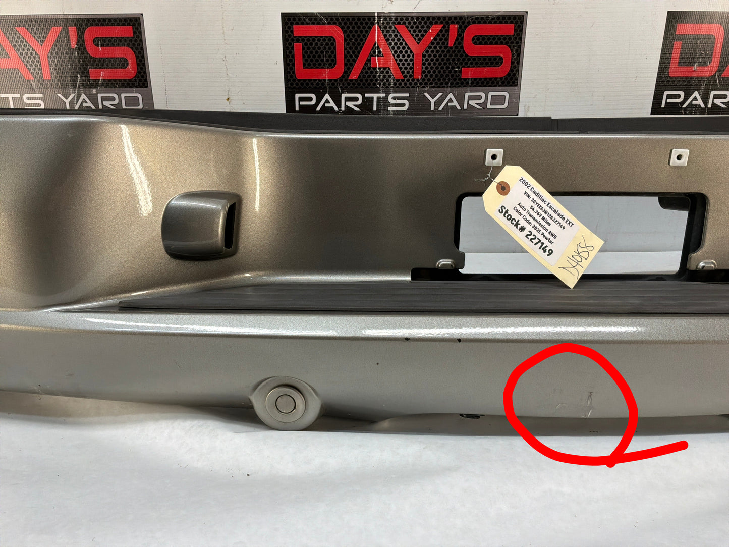 2002 Cadillac Escalade EXT Rear Bumper OEM