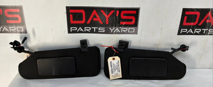 2005 Chevy C6 Corvette Sunvisors Sun Shades Visors w/ Clips Ebony Black Garage Opener OEM - Day's Parts Yard