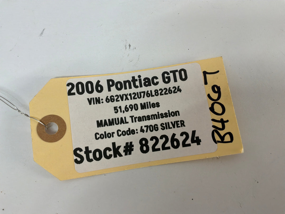 2006 Pontiac GTO Trunk Deck Lid Latch & Striker OEM