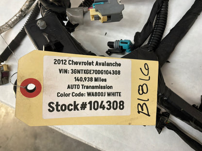 2012 Chevy Avalanche Engine Transmission Wire Wiring Harness OEM