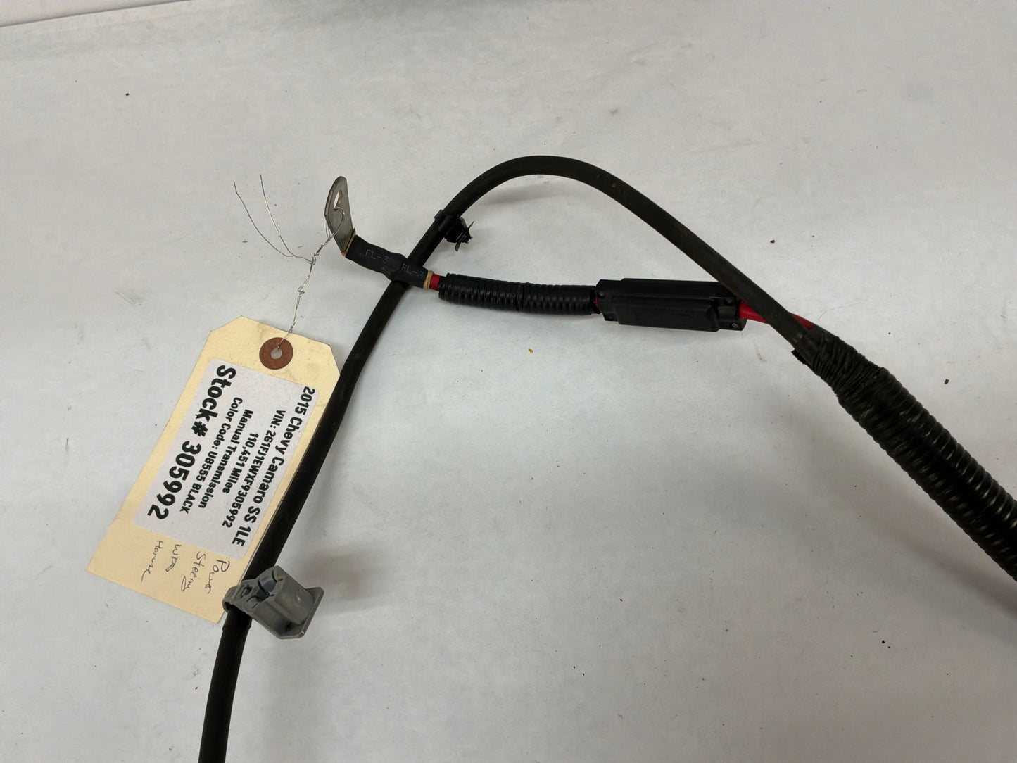 2015 Chevy Camaro SS 1LE Electric Power Steering Positive Negative Battery Wire Harness OEM