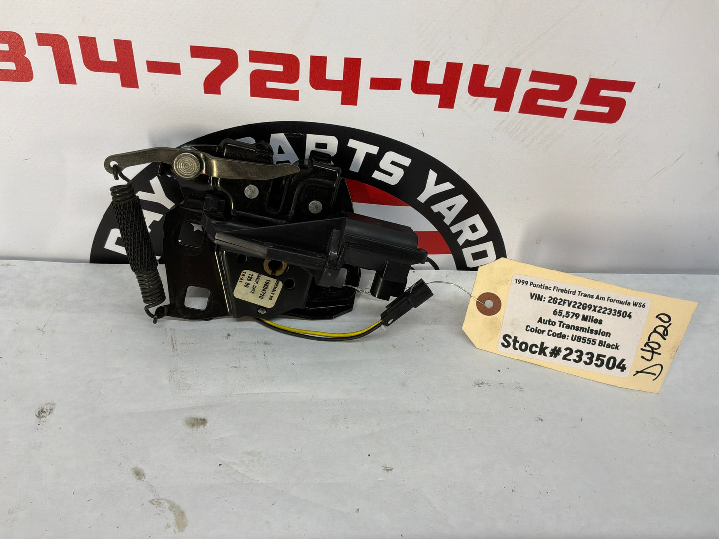 1999 Pontiac Firebird Trans Am Formula WS6 Hood Lock Latch OEM