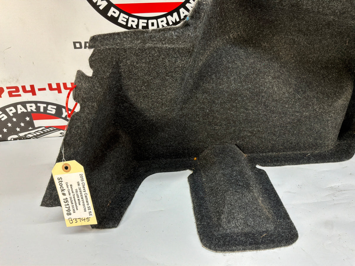 2015 Chevy Camaro SS 1LE RH Passenger Interior Quarter Panel Trunk Compartment Felt Carpet Liner OEM