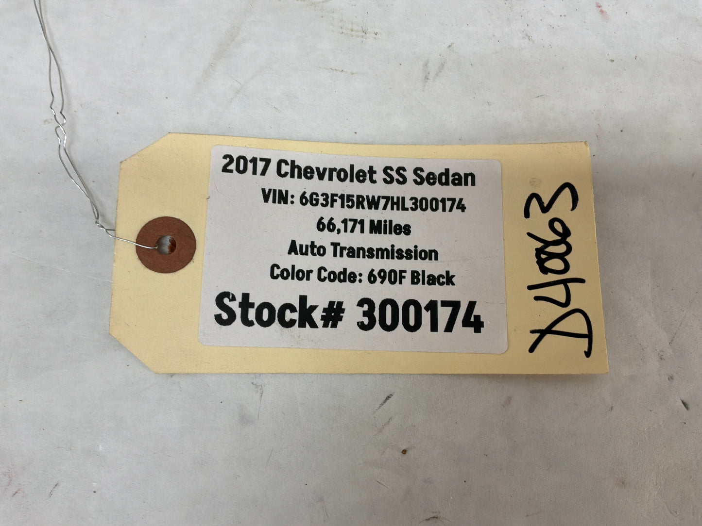 2017 Chevy SS Sedan RH Passenger Rear Exterior Door Handle OEM