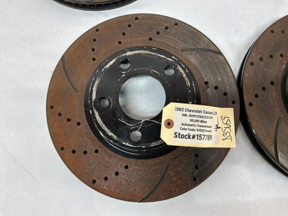 2002 Chevy Camaro Z28 Front and Rear Rotors Drilled and Slotted Rotors OEM