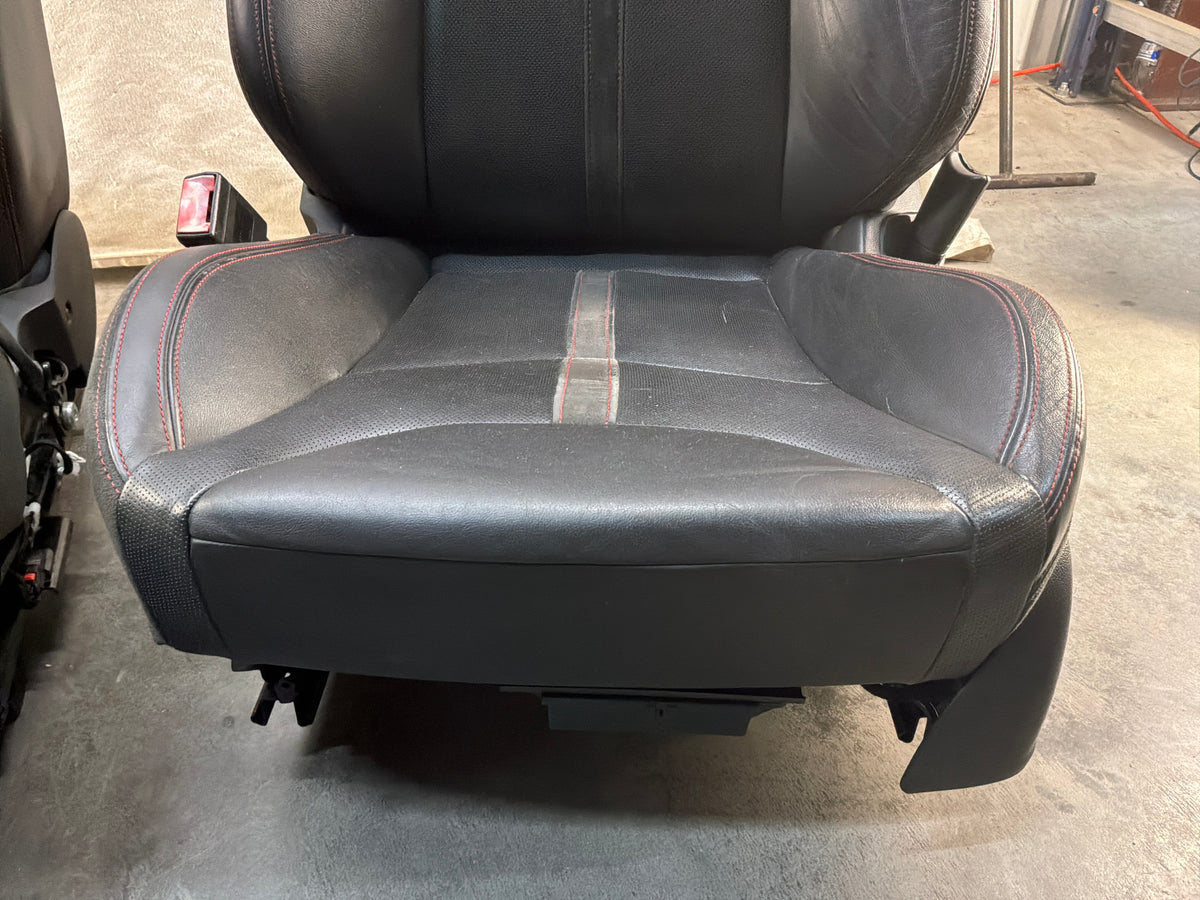 2014 Chevy SS Sedan Seats Fronts and Rears Black Leather Alcantara Suede OEM