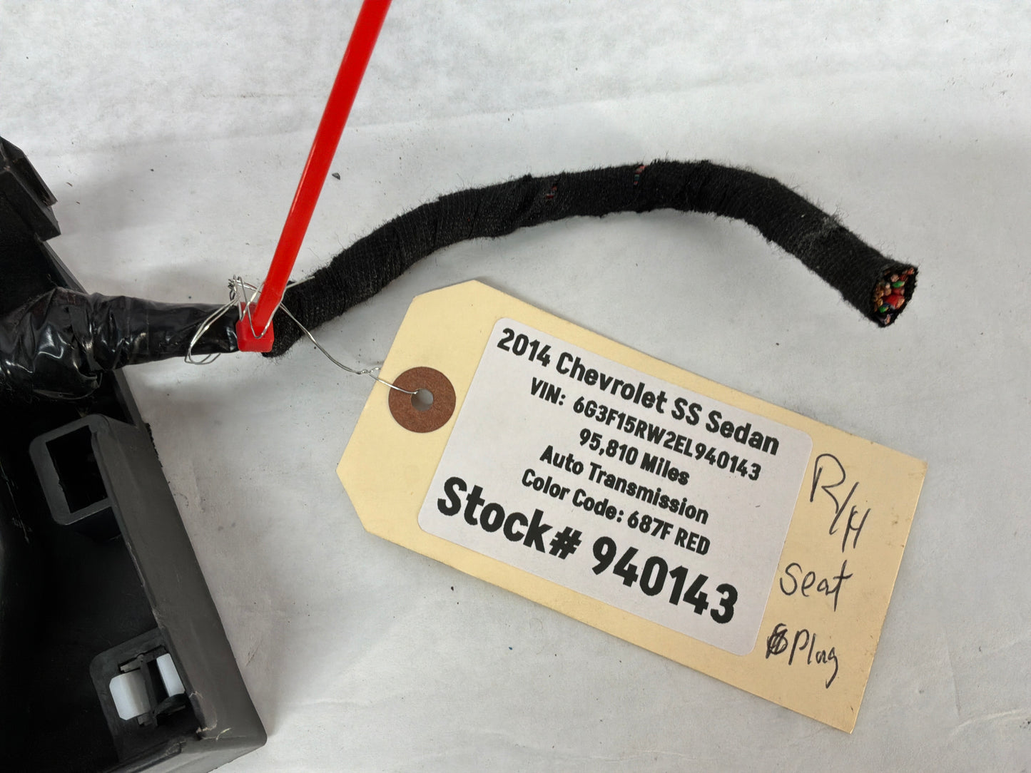 2014 Chevrolet SS Sedan Front Seat Body Side Wire Wiring Harness Pigtails OEM