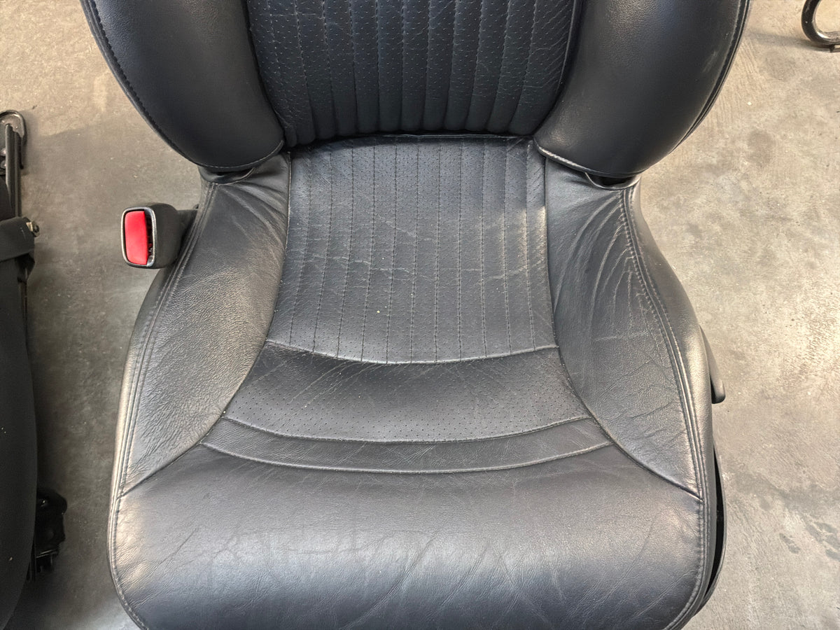 2002 Chevy C5 Corvette Convertible Seats RH & LH Front Black Leather Seats OEM