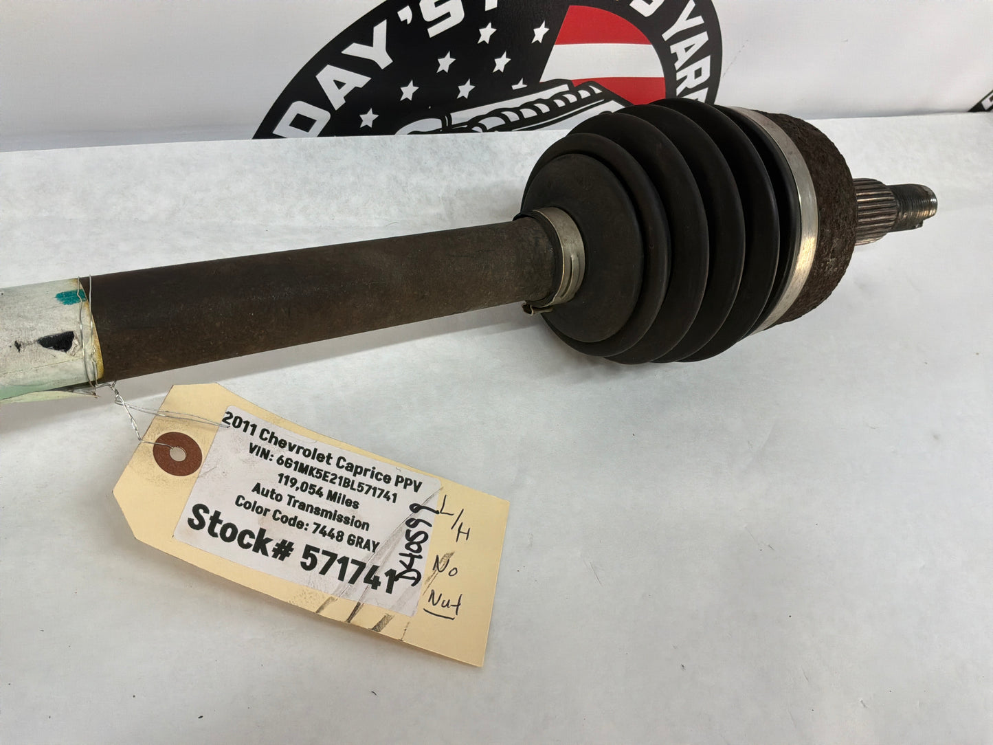 2011 Chevy Caprice PPV LH Driver Rear CV Axle Half Shaft OEM