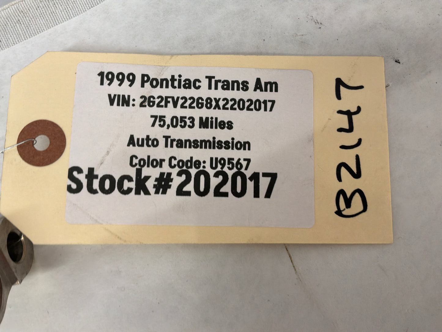 1999 Pontiac Firebird Trans Am WS6 Air Conditioner Line Hose Tube OEM