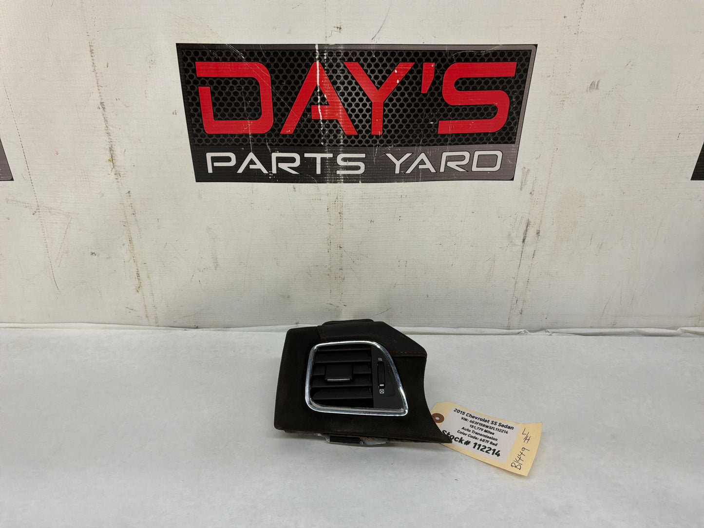 2015 Chevy SS Sedan LH Driver Suede Dash Vent Trim Panel OEM