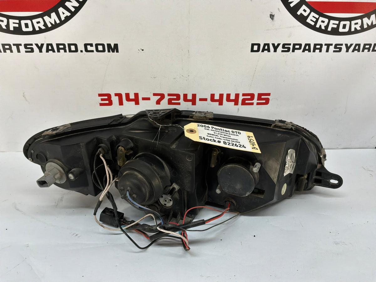 2006 Pontiac GTO LH Driver Headlight Head Light Lamp Aftermarket