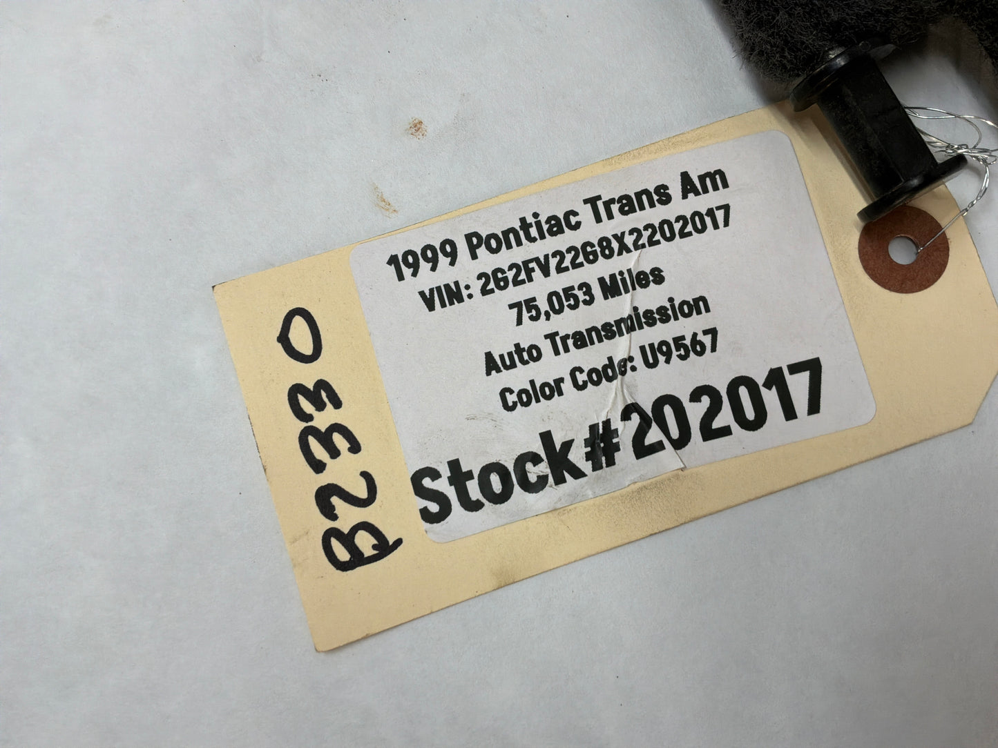 1999 Pontiac Trans Am WS6 Rear Hatch Cargo Cover Trunk Shade Ebony Black OEM
