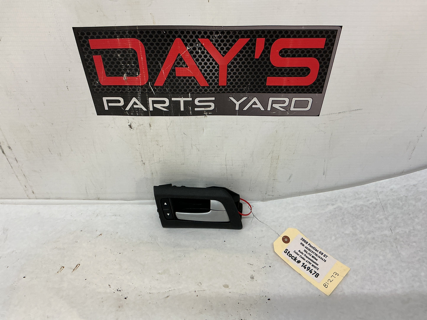 2008 Pontiac G8 GT RH Passenger Rear Interior Door Handle OEM