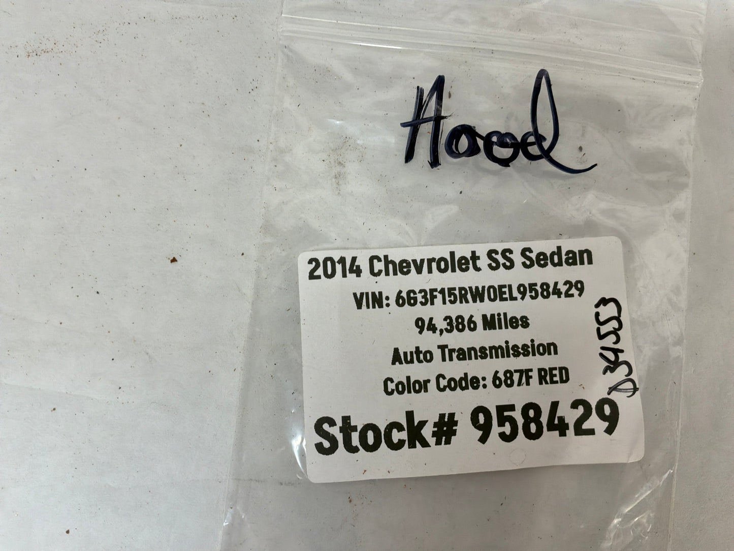 Hood adj - Day's Parts Yard