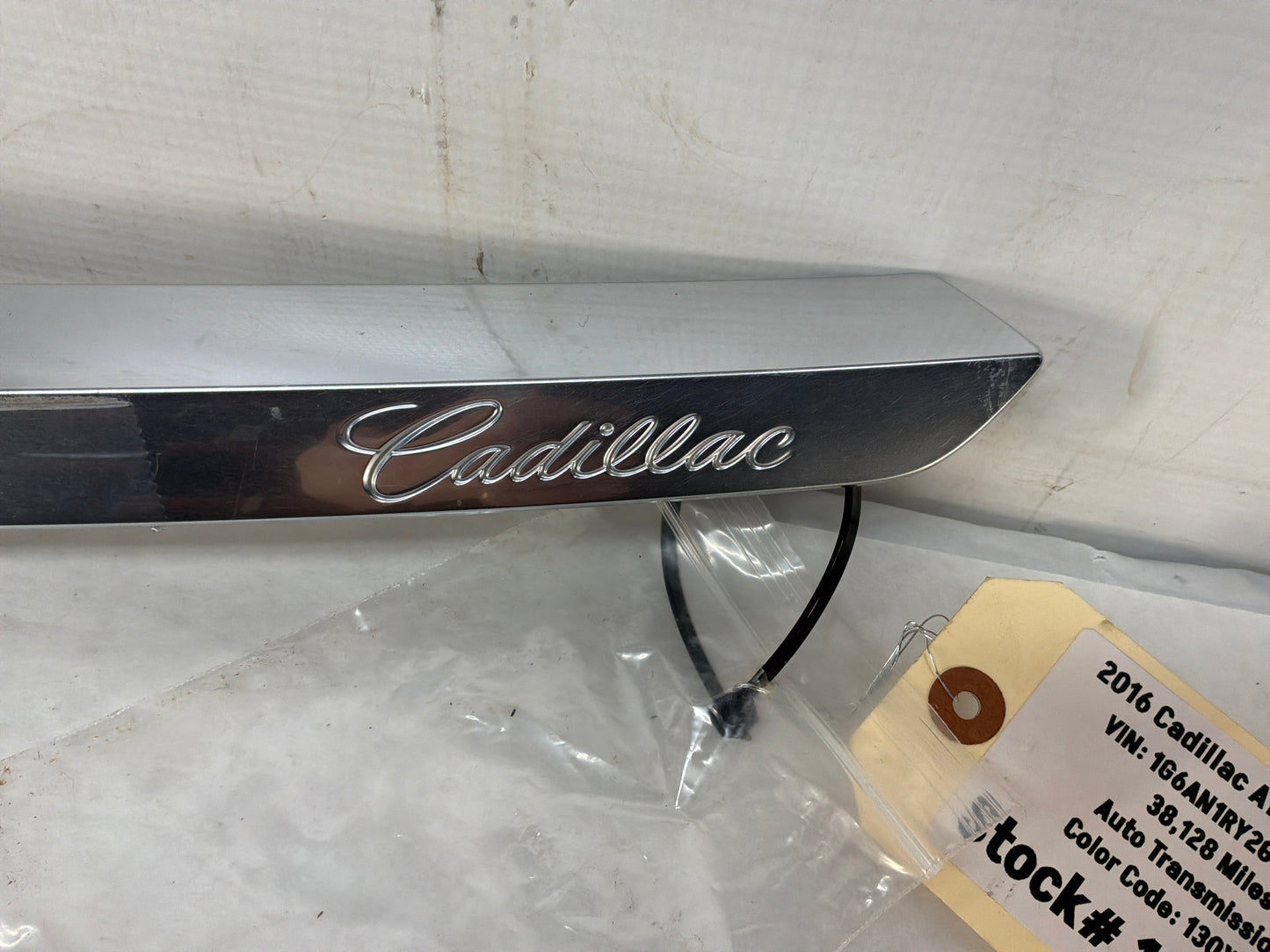 2016 Cadillac ATS-V Coupe Rear Bumper Fascia Center Upper Chrome Molding Trim OEM