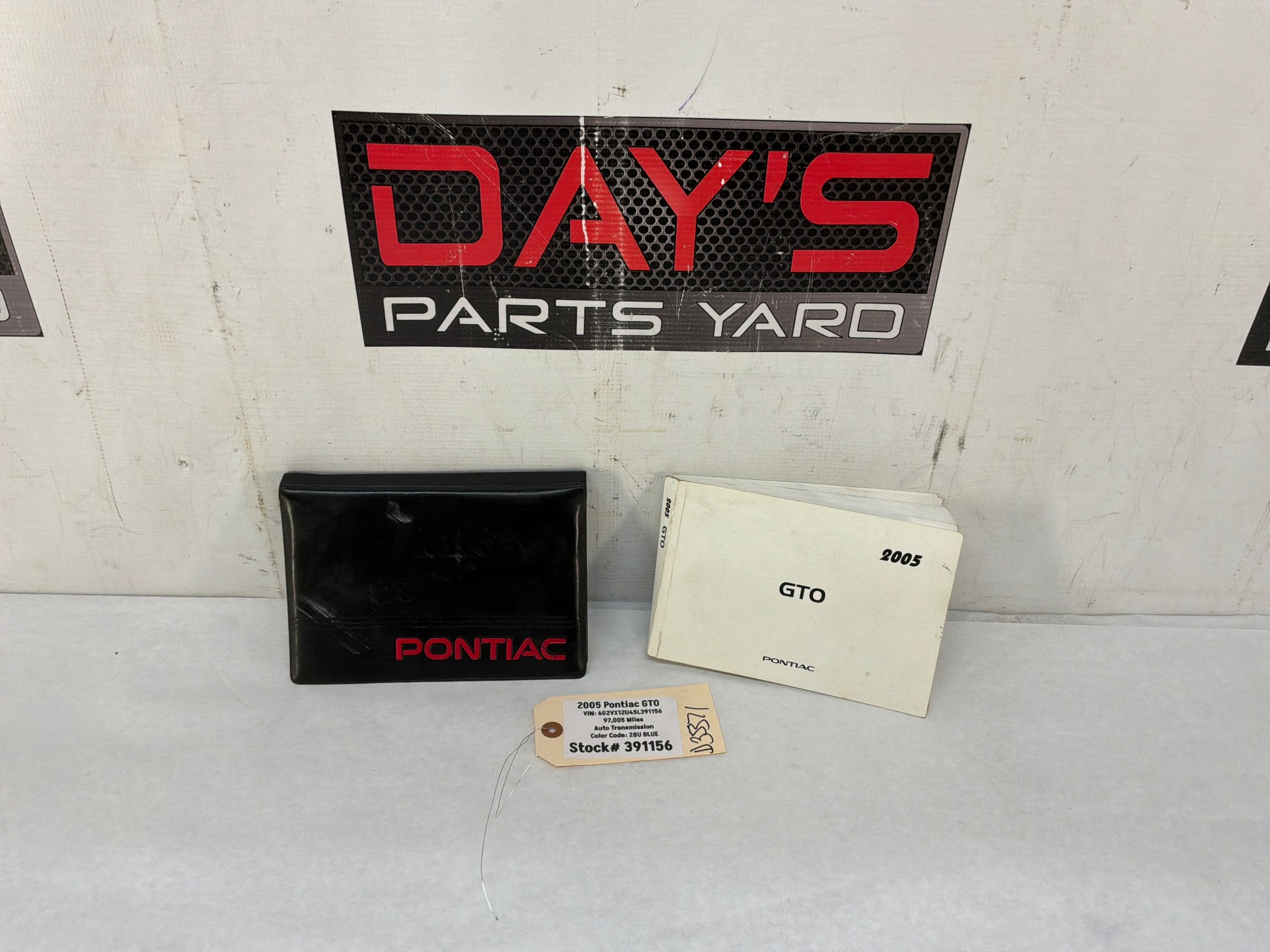 Owners manual - Day's Parts Yard