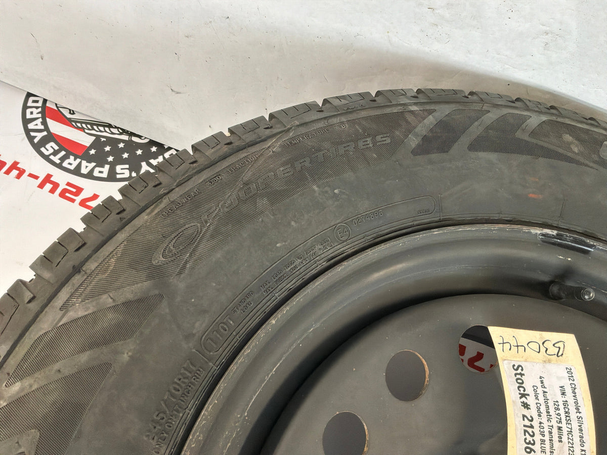 2012 Chevy Silverado K1500 LT Spare Wheel Tire Rim 17X7.5 OEM