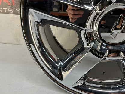2012 Chevy Avalanche Wheel 20X8.5 Covered Lug Nuts Tapered 5 Spoke Chrome OEM