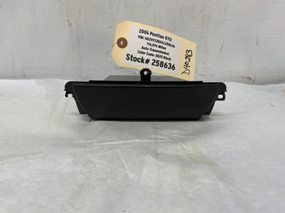 2004 Pontiac GTO Lower Radio Storage Cubby Compartment Tray Insert OEM