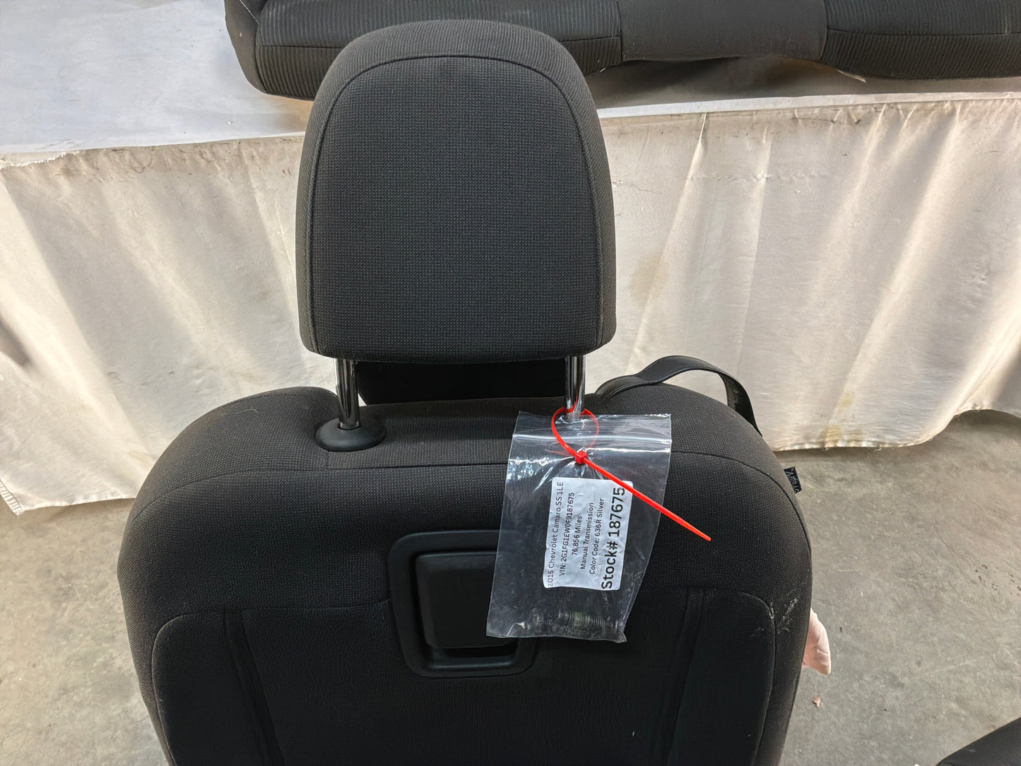 2015 Chevrolet Camaro SS 1LE Seats Fronts and Rears Black Clothe OEM LOCAL PICK UP