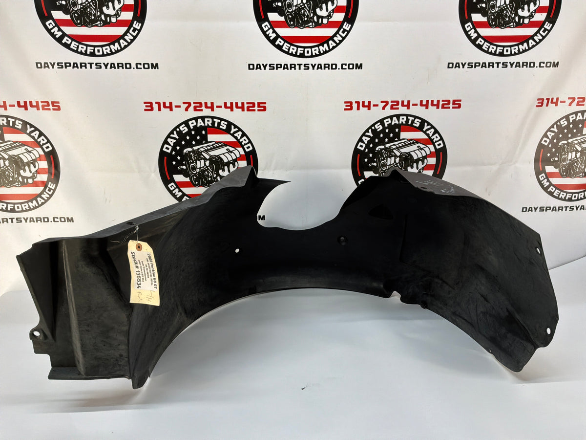 2008 Pontiac G8 GT LH Driver Front Fender Wheel Well Liner House OEM