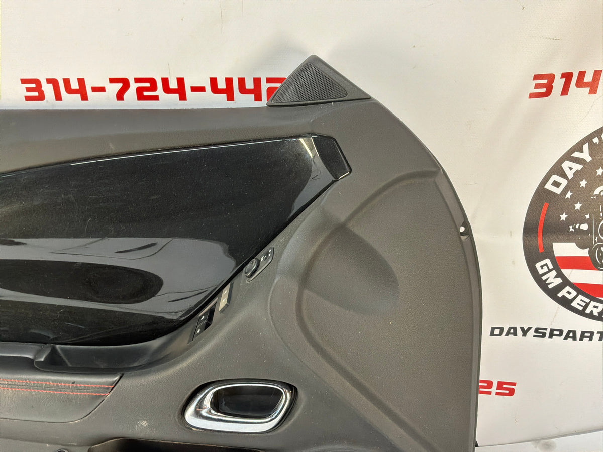 2013 Chevy Camaro ZL1 LH Driver Carbon Flash Front Interior Door Panel Trim OEM