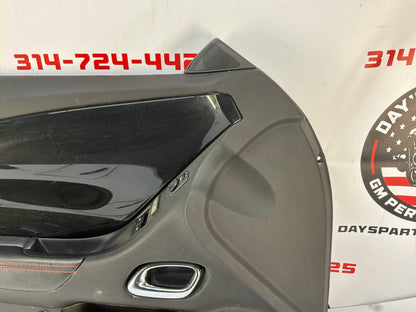 2013 Chevy Camaro ZL1 LH Driver Carbon Flash Front Interior Door Panel Trim OEM