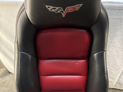 2007 Chevy C6 Corvette Convertible Seats RH & LH Front Seats OEM Red & Black