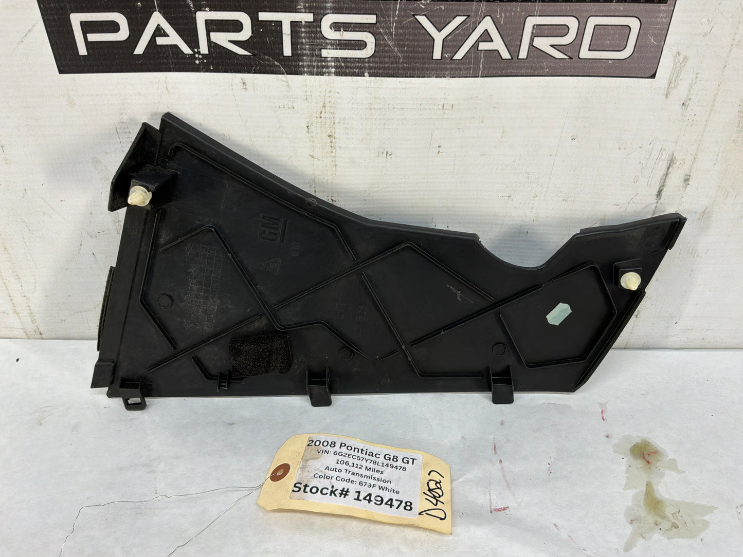 2008 Pontiac G8 GT LH Driver Dash Console Trim 92211828 OEM