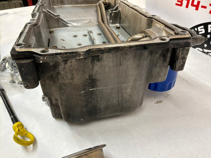 2005 Pontiac GTO Complete Oil Pan Assembly Pick Up Tube Windage Tray Dip Stick OEM