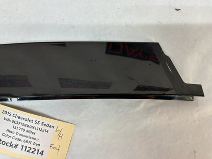 2015 Chevy SS Sedan LH Driver Door Front Pillar Post Trim Black OEM
