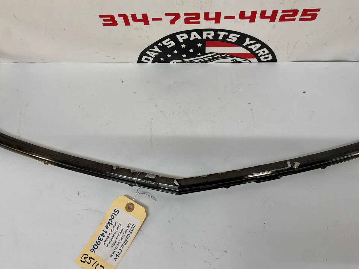 2012 Cadillac CTS-V Front Upper Radiator Grill Surround Chrome Trim Panel OEM
