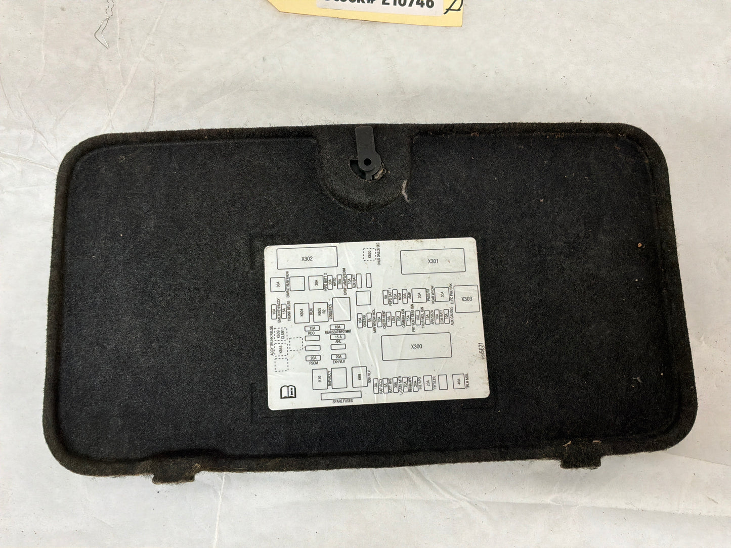 2016 SS Sedan Battery Stowage Access Hole Door Trim Felt Carpet OEM