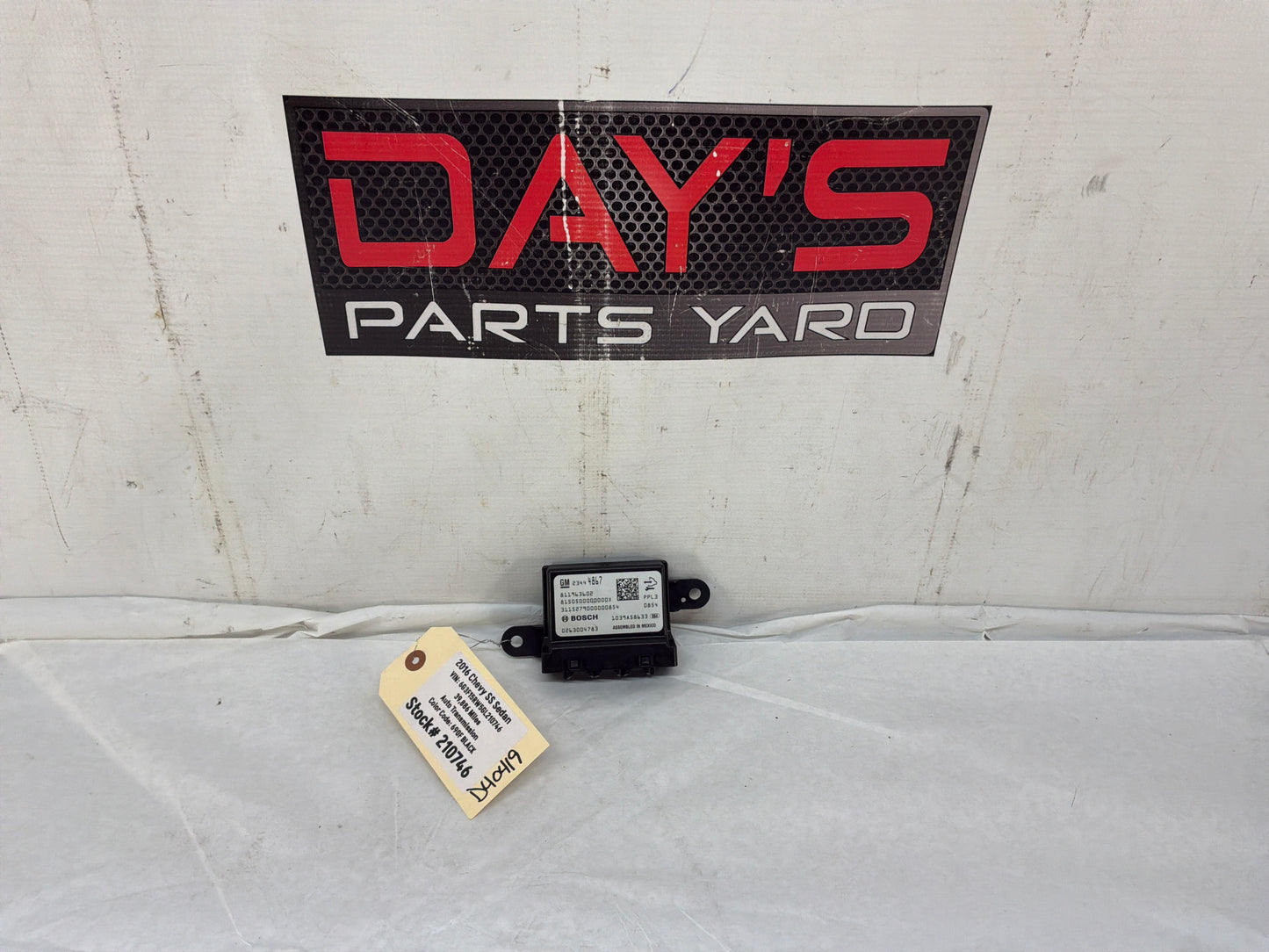 2016 Chevy SS Sedan Parking Aid Assist Control Module OEM