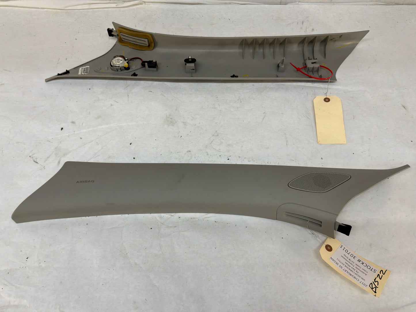 2017 Chevy SS Sedan RH & LH Interior A Pillar Windshield Trim Panel Moldings OEM