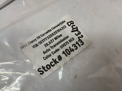 2002 Chevy Corvette Convertible Center Wheel Cap OEM