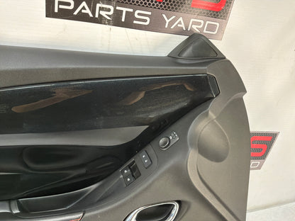 2014 Chevy Camaro ZL1 LH Driver Carbon Flash Front Interior Door Panel Trim OEM