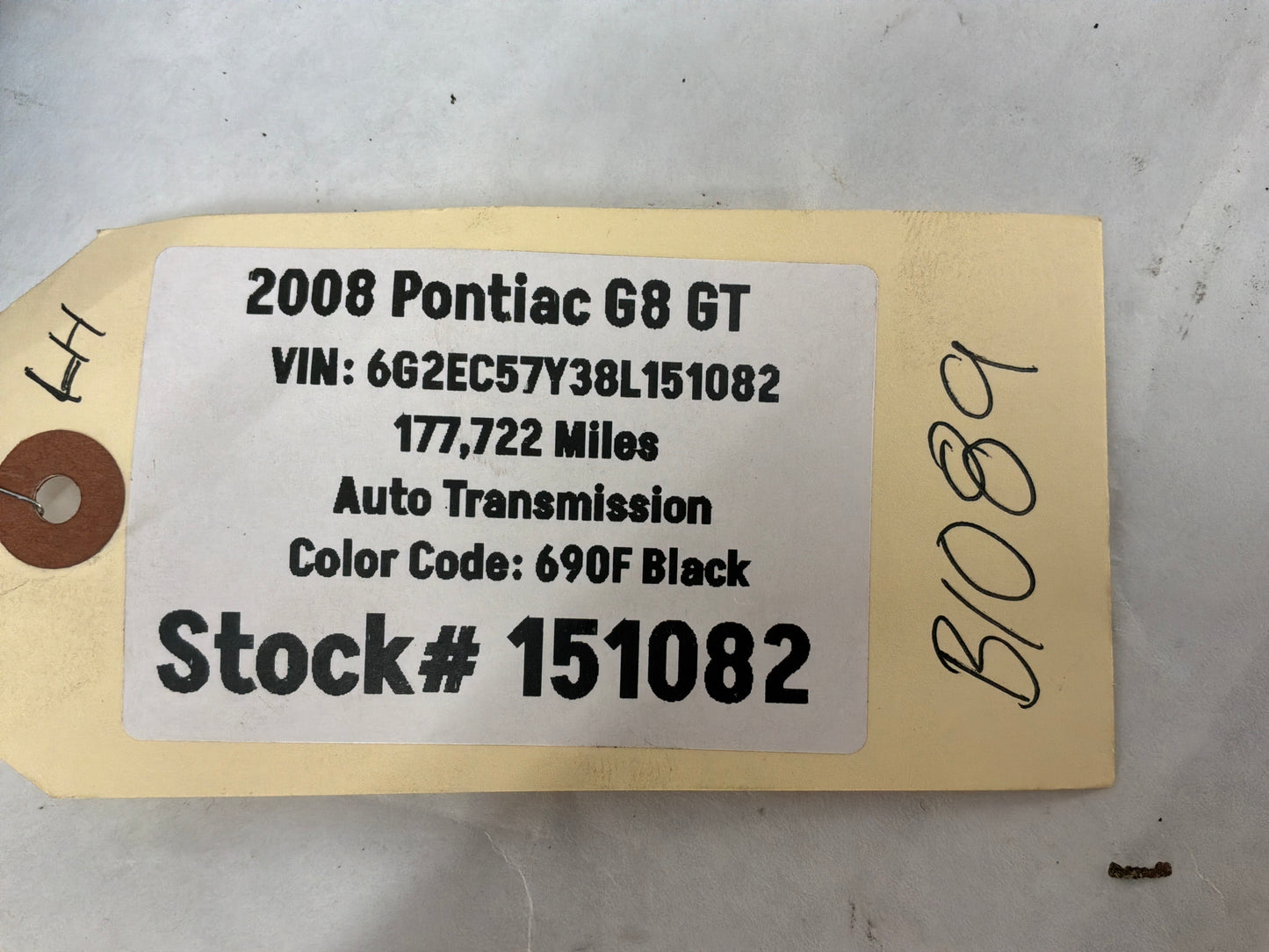2008 Pontiac G8 GT LH Driver Bumper Brackets Guides Supports Mounts OEM