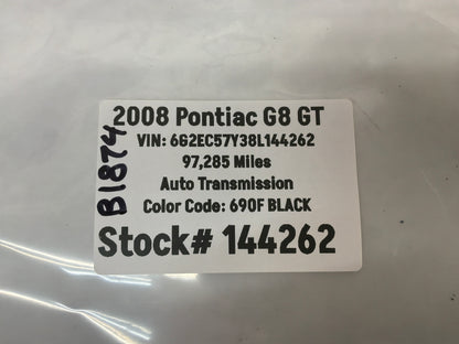 2008 Pontiac G8 GT Interior Kick Panel Fuse Box Cover Panel Door Trim OEM