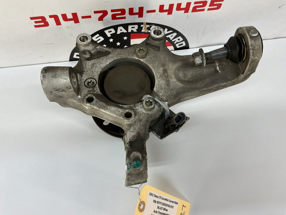 2002 Chevy Corvette Convertible LH Driver Front Suspension Spindle Knuckle Hub OEM