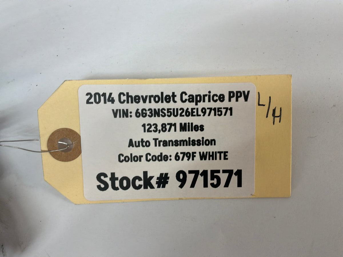 2014 Chevy Caprice PPV LH Driver Exterior Mirror Black OEM