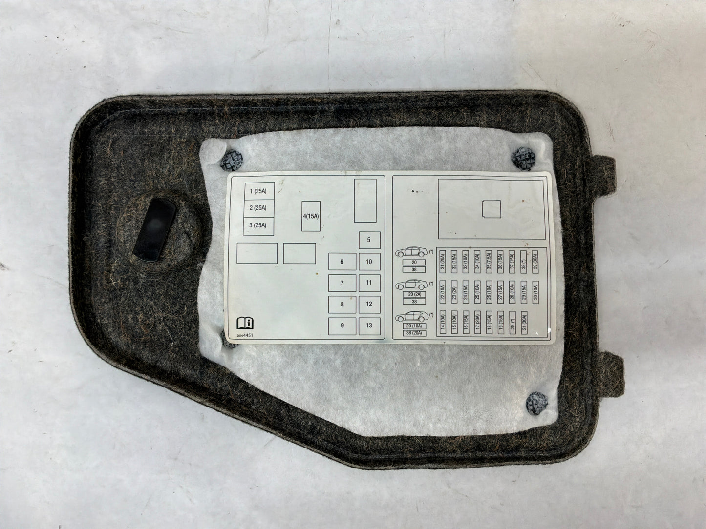 2011 Cadillac CTS-V Coupe Battery Cover Door OEM