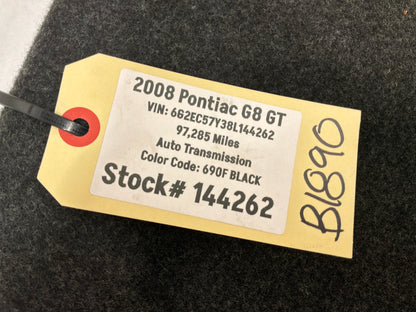 2008 Pontiac G8 GT Trunk Deck Lid Liner Carpet Felt OEM