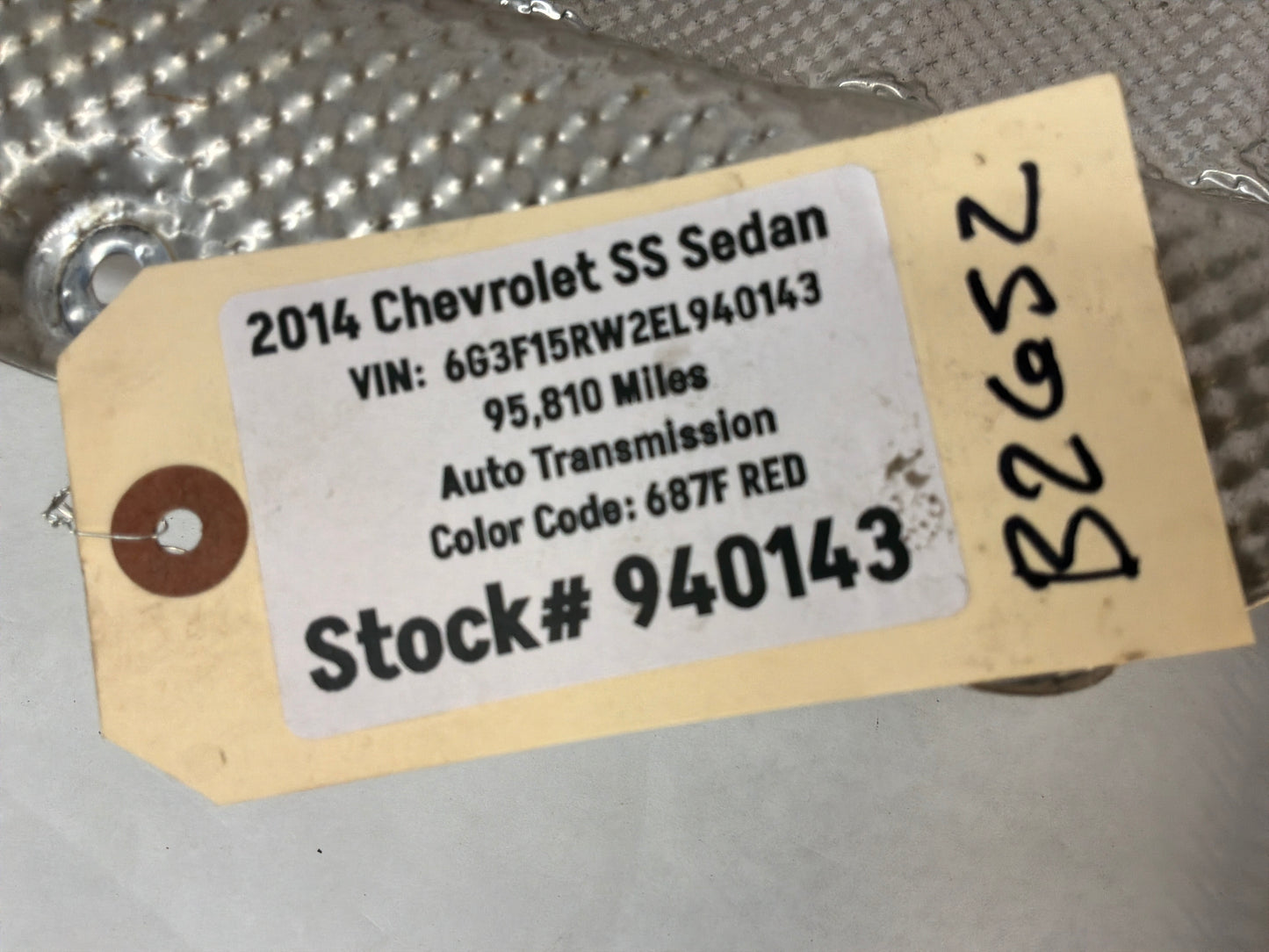 2014 Chevy SS Sedan Transmission Tunnel Exhaust Heat Shield Cover OEM