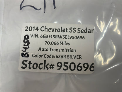 2014 Chevy SS Sedan Headlight Light Bulb Cover Cap OEM